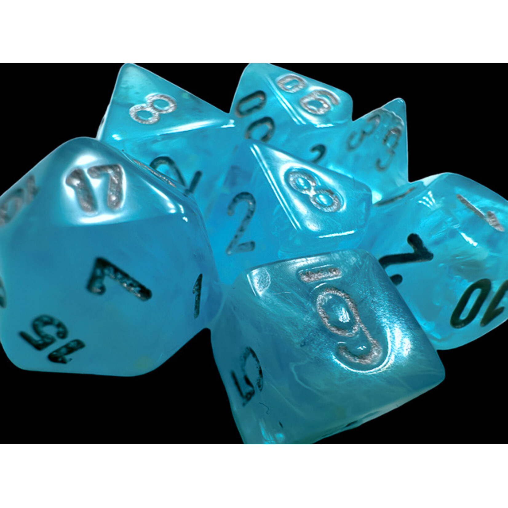 Chessex Luminary Mini-hedral Sky/silver 7-Die set