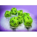 Chessex Vortex Mega-hedral Bright Green/black 7-Die Set