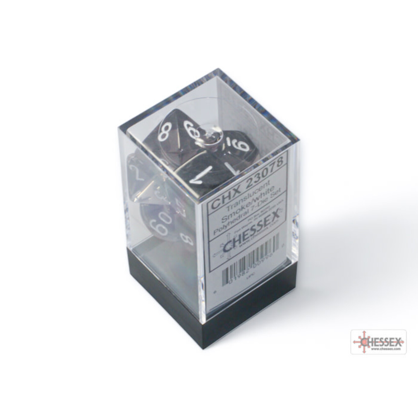 Chessex Translucent Poly Smoke/White (7)