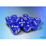 Chessex Translucent Blue/white 16mm d6 Dice Block (12 dice)