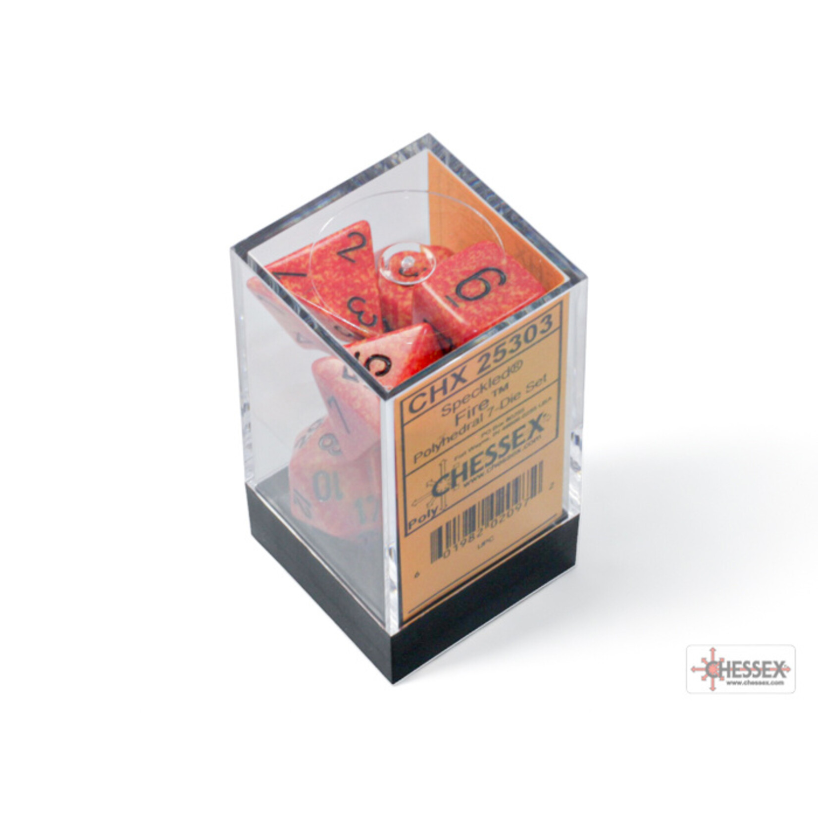 Chessex Speckled Fire Polyhedral 7-Dice Set