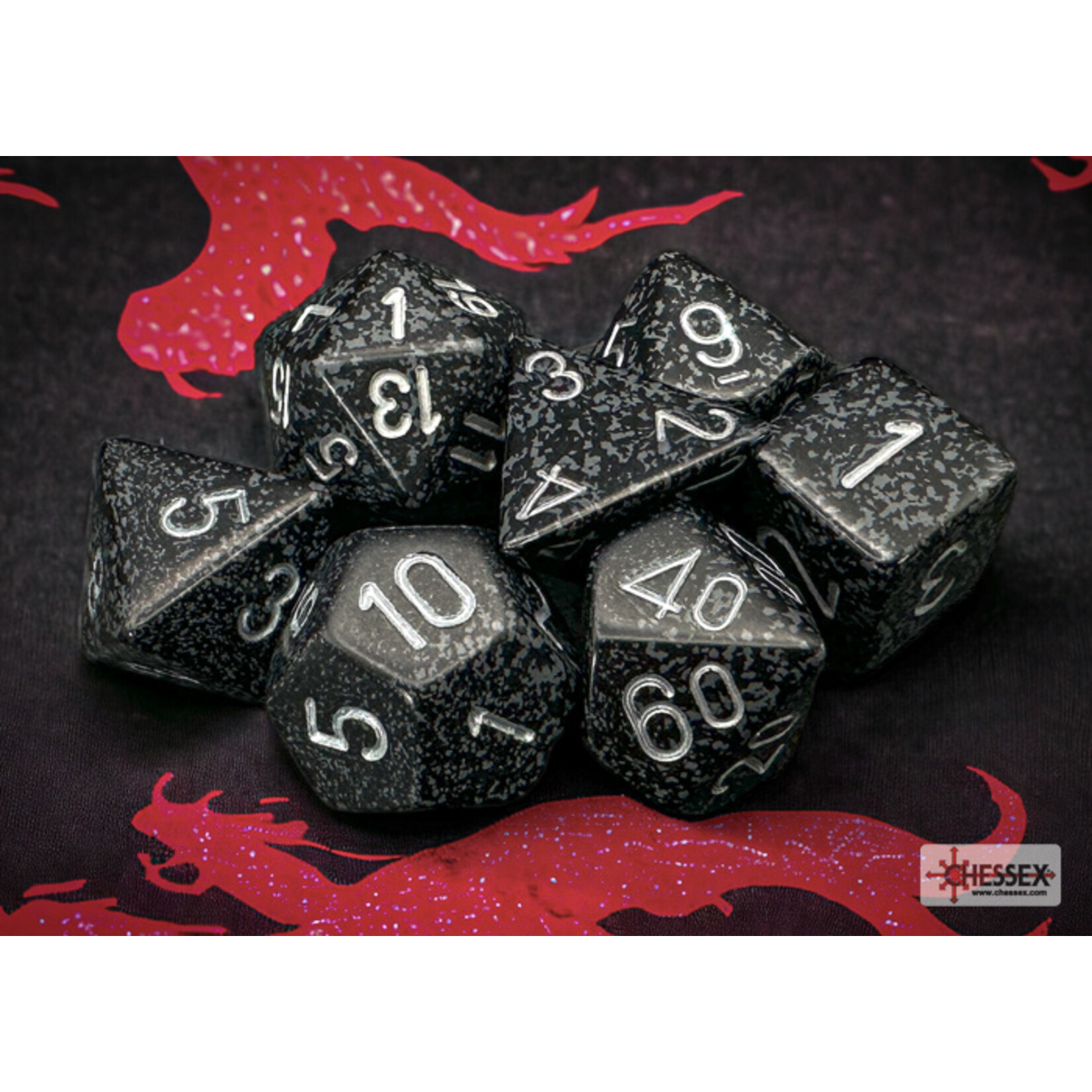 Chessex Speckled Ninja Polyhedral 7-Dice Set