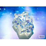 Chessex Borealis Icicle/light blue Luminary Polyhedral 7-Dice Set