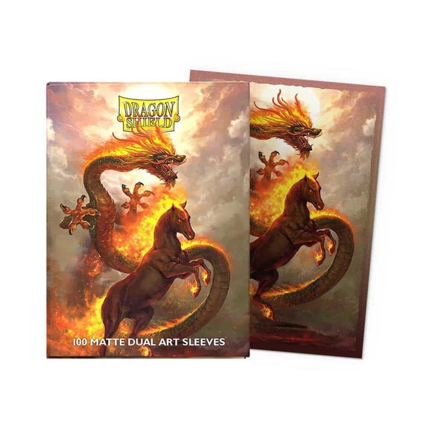 Arcane Tinmen Dragon Shield Sleeves Dual Matte Fire Horse 100Ct