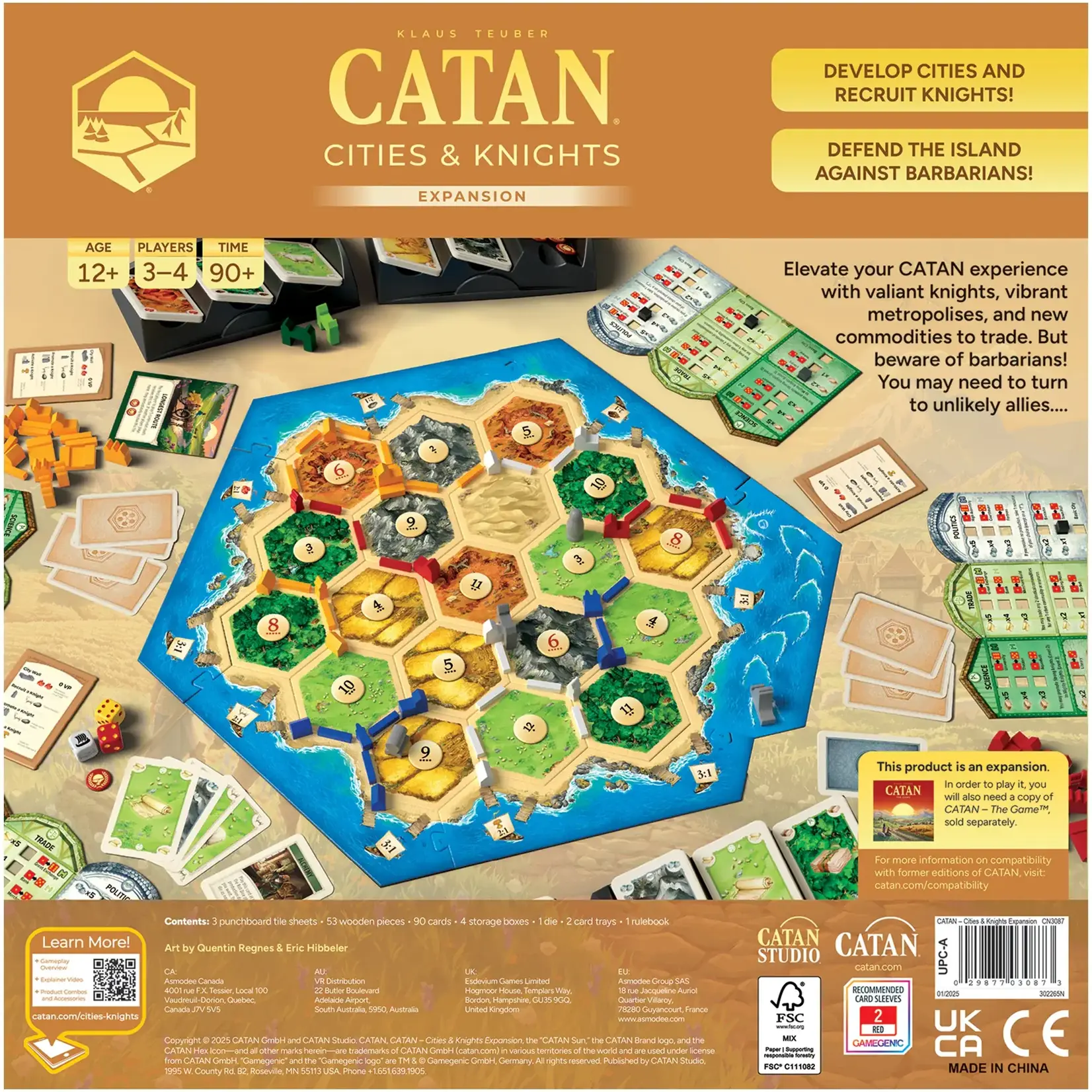 Catan Studios CATAN 6th ed - Cities & Knights Expansion