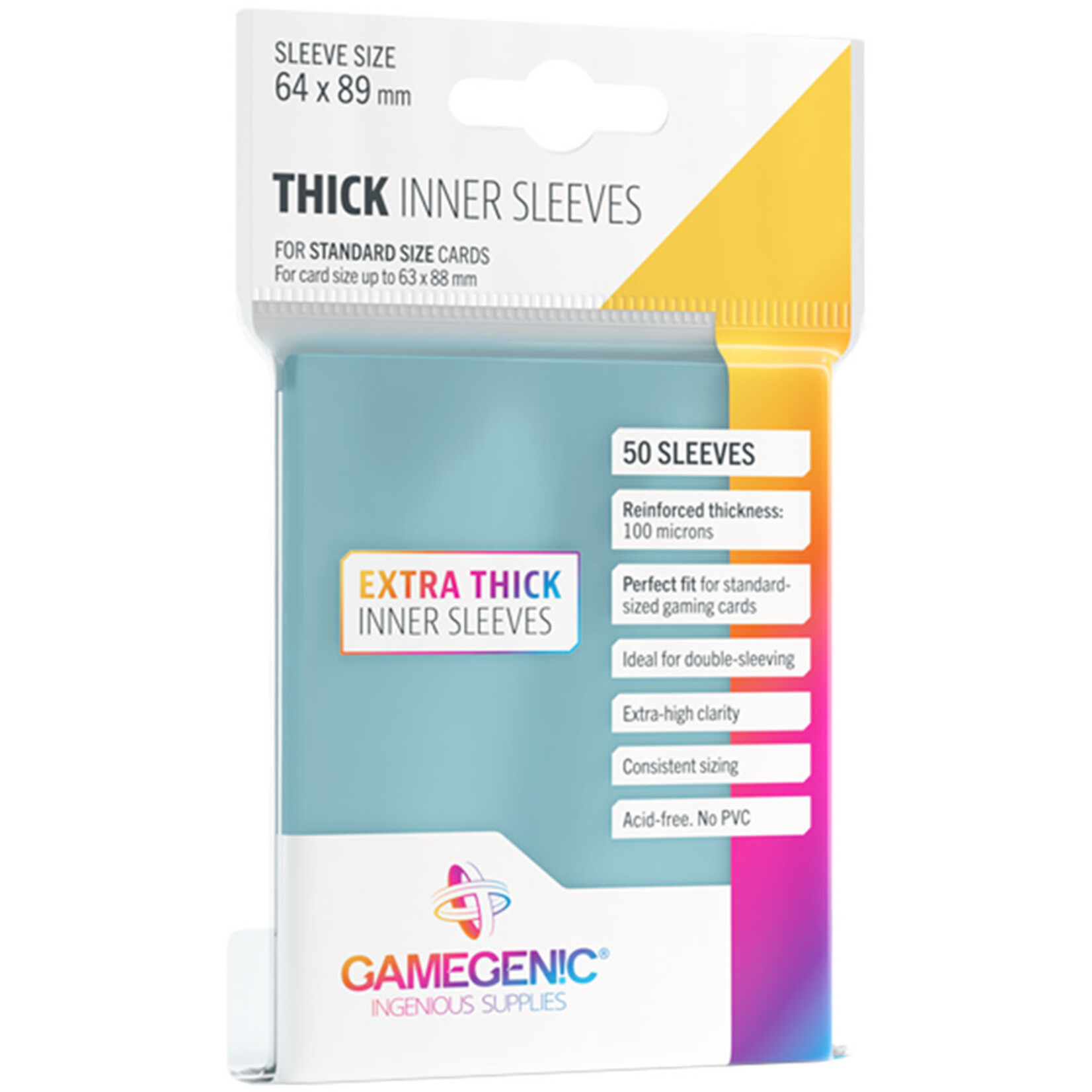 Gamegenic: Standard Card Size: THICK Inner Sleeves