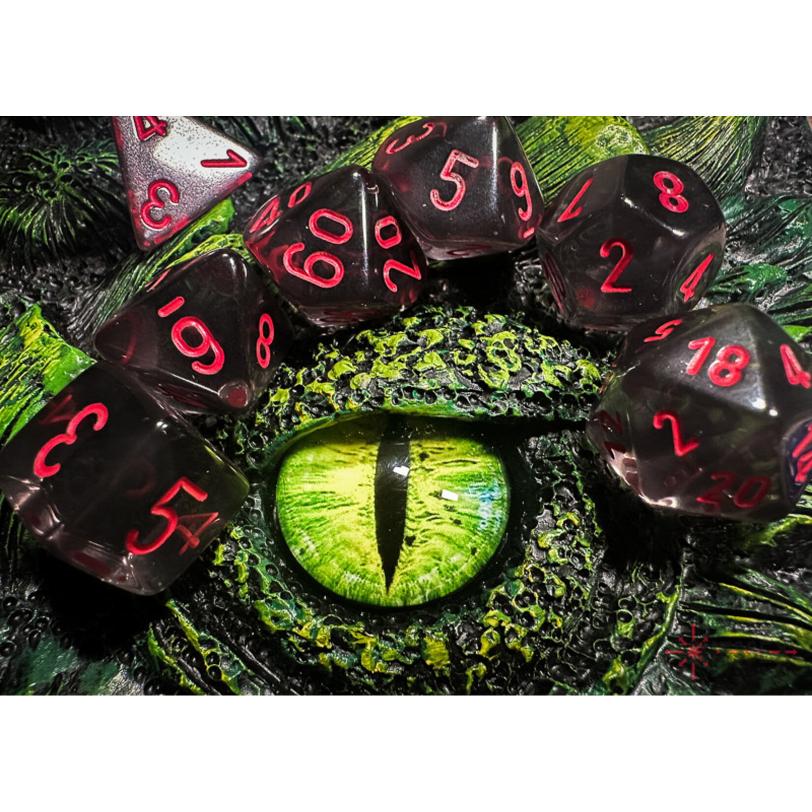 Chessex Translucent Smoke/red Polyhedral 7-Dice Set