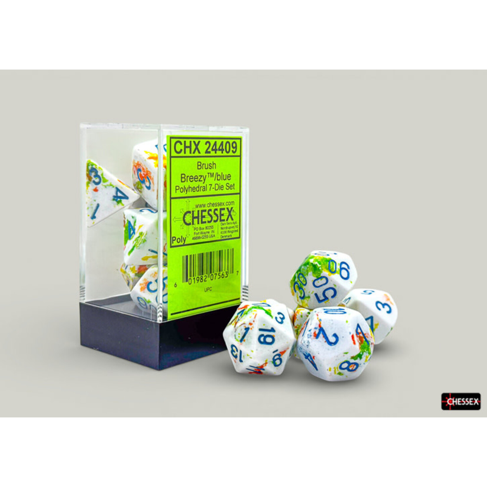 Chessex Brush Polyhedral Breezy/blue 7-Die Set