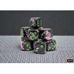Chessex Brush Paintball/green 16mm d6 Dice Block (12 dice)