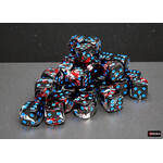 Chessex Brush Dark Side/blue 12mm d6 Dice Block (36 dice)