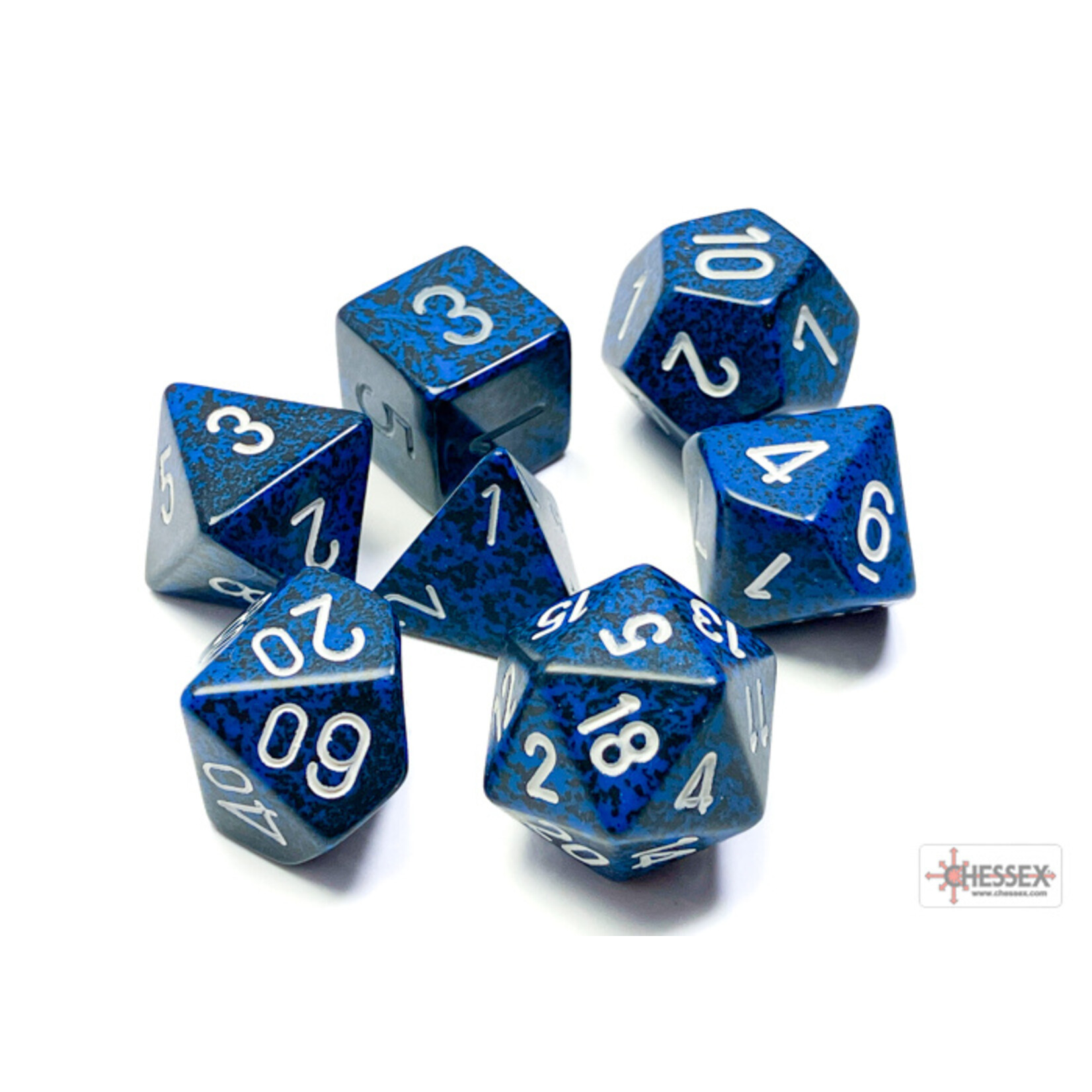 Chessex Speckled Stealth Polyhedral 7-Dice Set