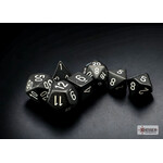 Chessex Opaque Black/white Polyhedral 7-Dice Set