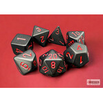 Chessex Opaque Black/red Polyhedral 7-Dice Set