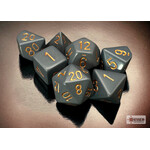 Chessex Opaque Dark Grey/copper Polyhedral 7-Dice Set