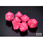 Chessex Opaque Pink/white Polyhedral 7-Dice Set