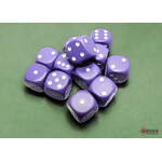 Chessex Opaque Purple/white 16mm d6 Dice Block (12 dice)