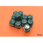 Chessex Opaque Dusty Green/copper 16mm d6 Dice Block (12 dice)
