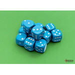 Chessex Opaque Light Blue/white 16mm d6 Dice Block (12 dice)