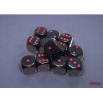 Chessex Opaque Black/red 16mm d6 Dice Block (12 dice)