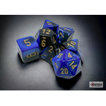 Chessex Gemini Black-Blue/gold Polyhedral 7-Dice Set