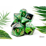 Chessex Gemini Black-Green/gold Polyhedral 7-Dice Set