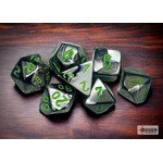 Chessex Gemini Black-Grey/green Polyhedral 7-Dice Set