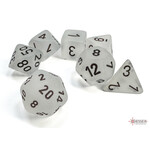 Chessex Frosted Clear/black Polyhedral 7-Dice Set