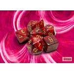 Chessex Vortex Burgundy/gold Polyhedral 7-Dice Set