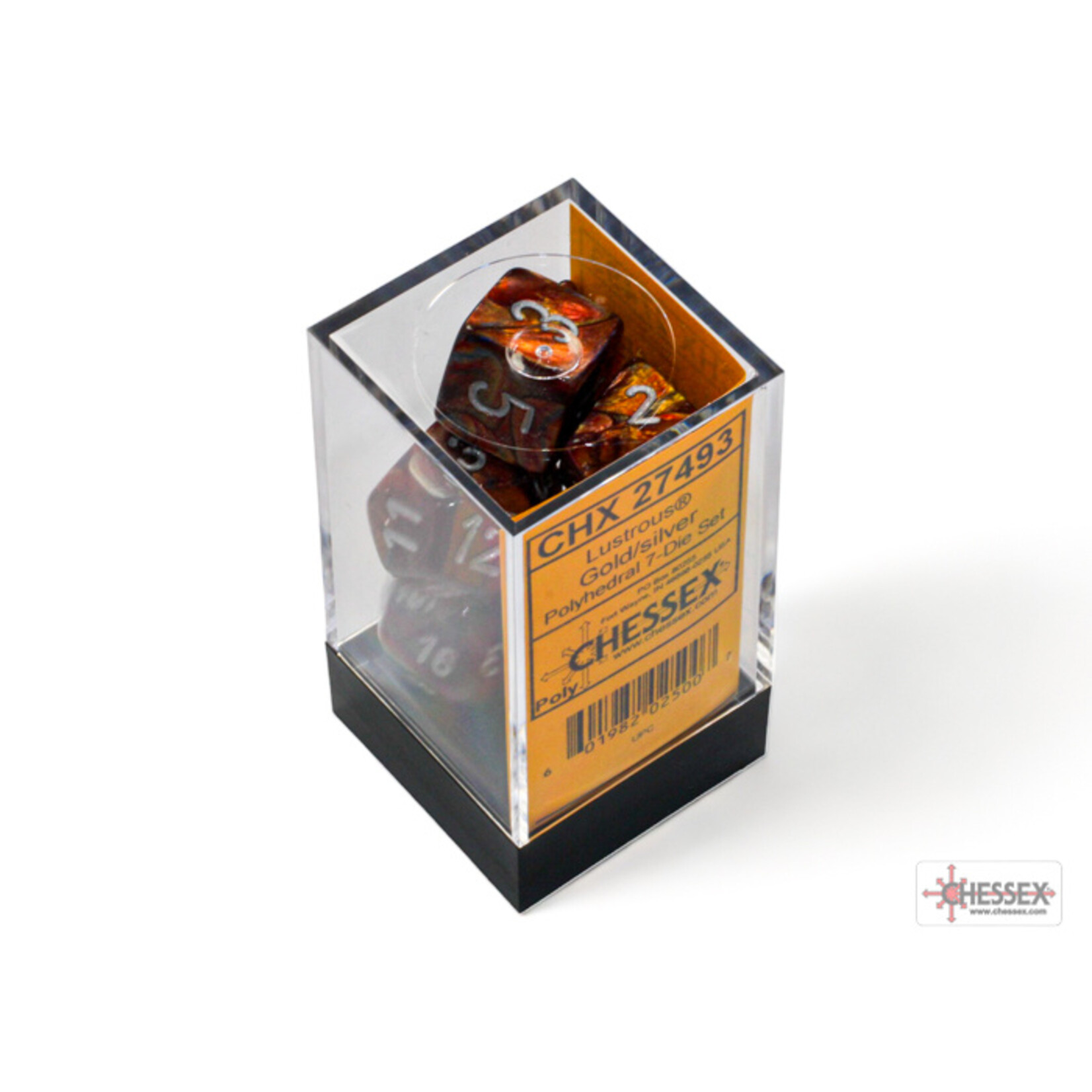 Chessex Lustrous Gold/silver Polyhedral 7-Dice Set