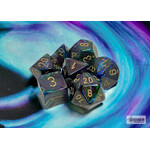 Chessex Lustrous Shadow/gold Polyhedral 7-Dice Set