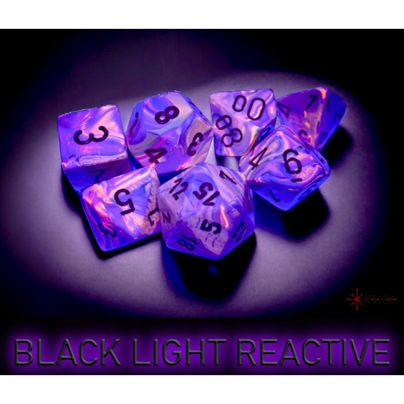 Chessex Festive Pop Art/red Polyhedral 7-Dice Set