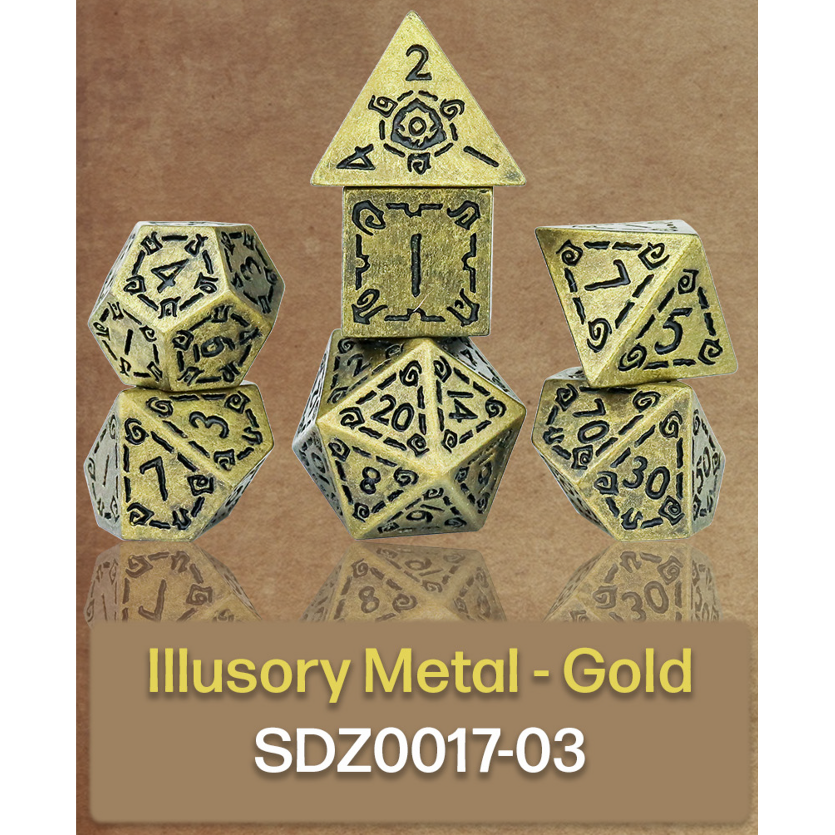 Sirius Dice Dice Set - Illusory Metal - Gold
