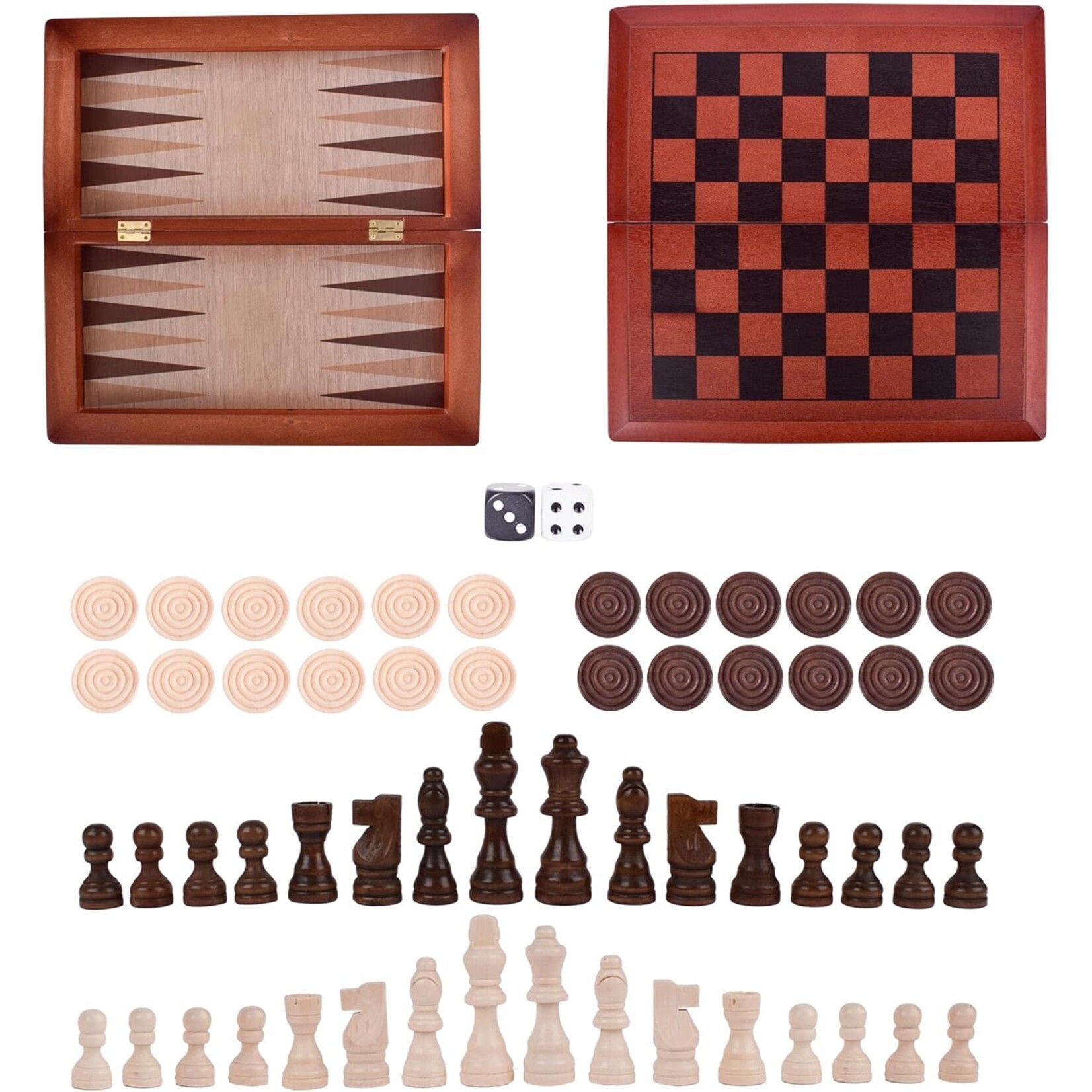 Elbow Room Games 3-in-1 Chess, Checkers & Backgammon