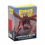 Arcane Tinmen DRAGON SHIELD SLEEVES: MATTE DUAL: CRIMSON AND SILVER (100CT)