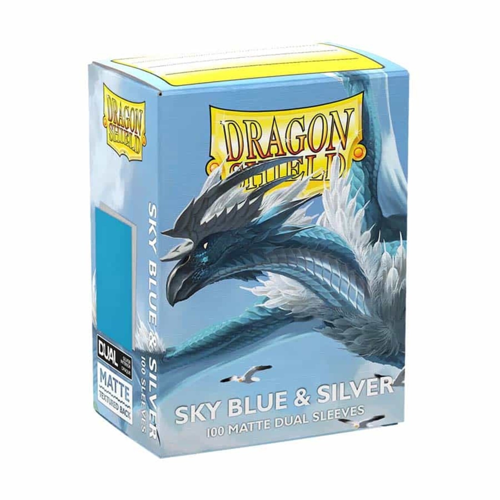 Arcane Tinmen DRAGON SHIELD SLEEVES: MATTE DUAL: SKY BLUE AND SILVER (100CT)