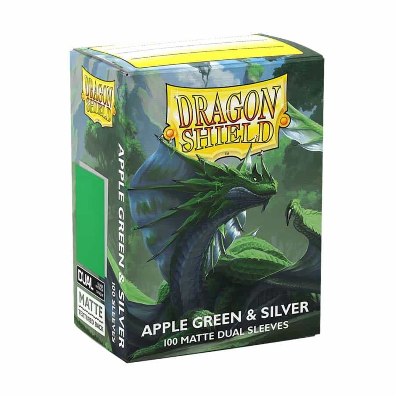Arcane Tinmen DRAGON SHIELD SLEEVES: MATTE DUAL: APPLE GREEN AND SILVER (100CT)