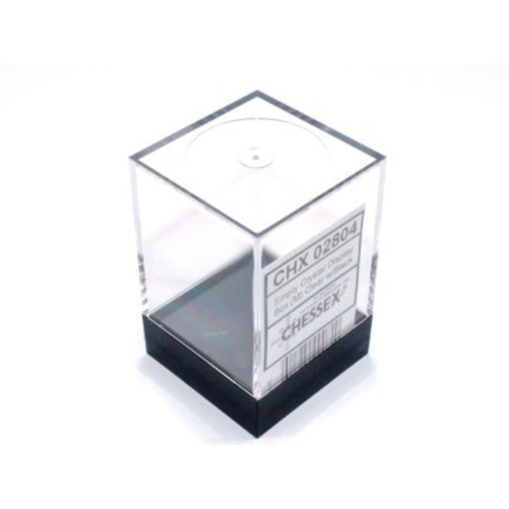 Chessex Empty Crystal Display Box (M) Clear w/Black Lid