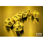 Chessex Opaque Yellow/black Polyhedral 7-Dice Set