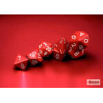 Chessex Opaque Red/white Polyhedral 7-Dice Set