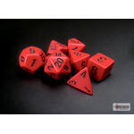Chessex Opaque Red/black Polyhedral 7-Dice Set