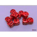 Chessex Opaque Red/black 16mm d6 Dice Block (12 dice)