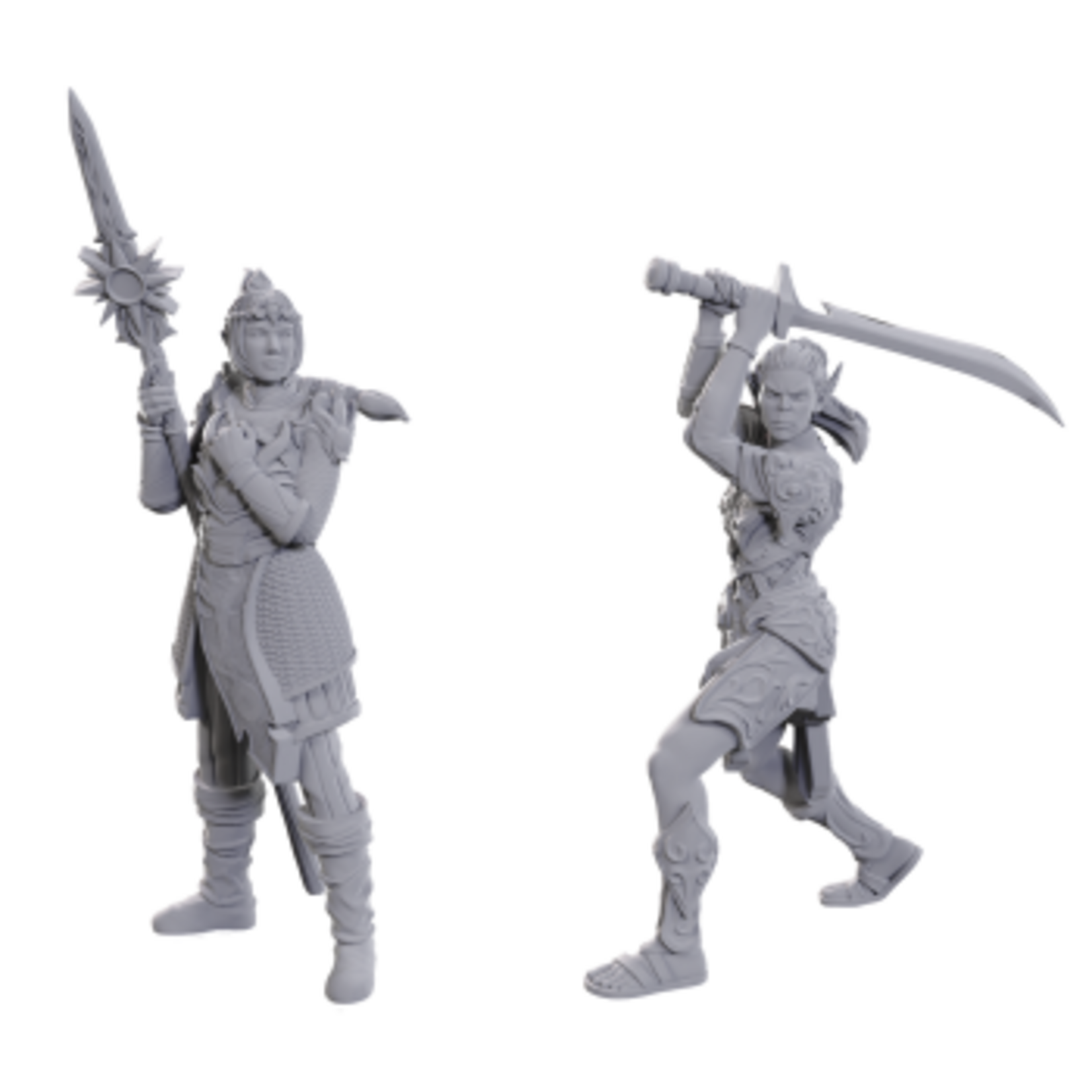 Wizkids DND Unpainted Minis Special Edition Baldur`S Gate 3 - Lae`Zel & Shadowheart