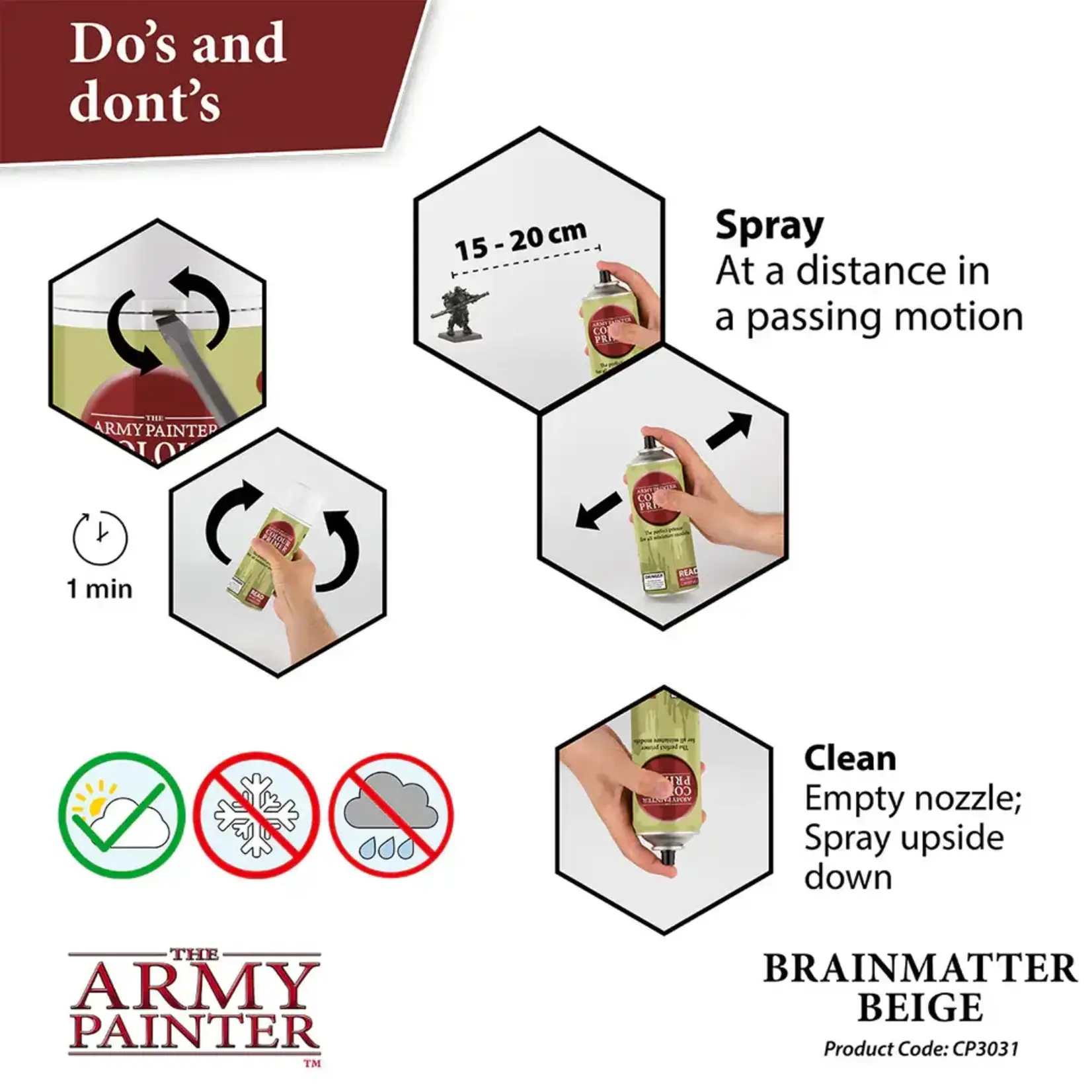 Army Painter Colour Primer: Brainmatter Beige Spray