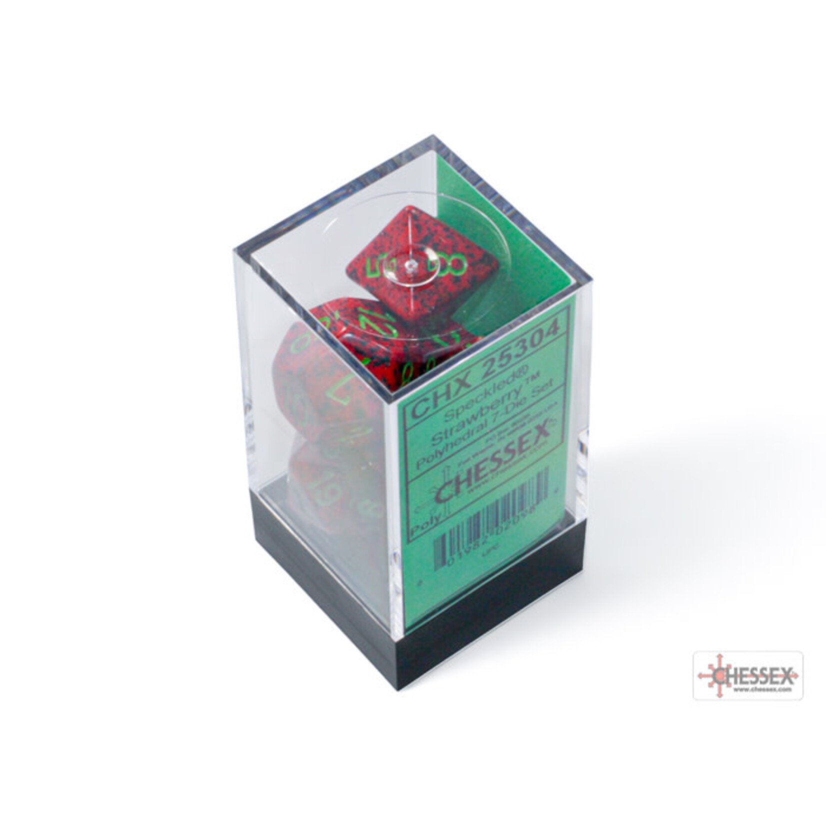 Chessex Speckled Strawberry Polyhedral 7-Dice Set