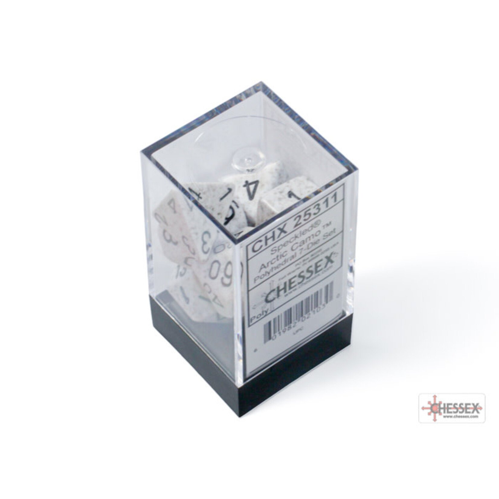 Chessex Speckled Arctic Camo Polyhedral 7-Dice Set