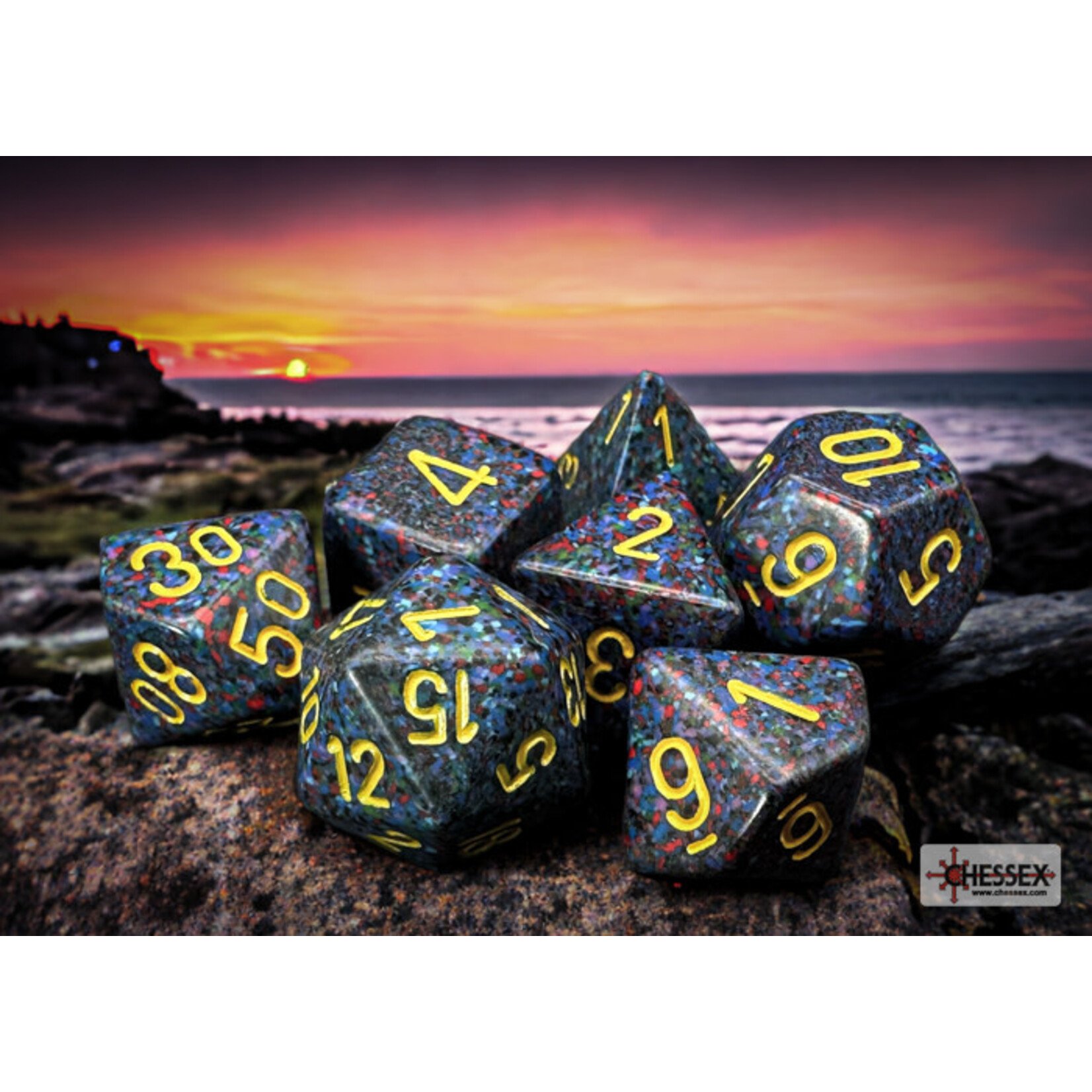 Chessex Speckled Twilight Polyhedral 7-Dice Set
