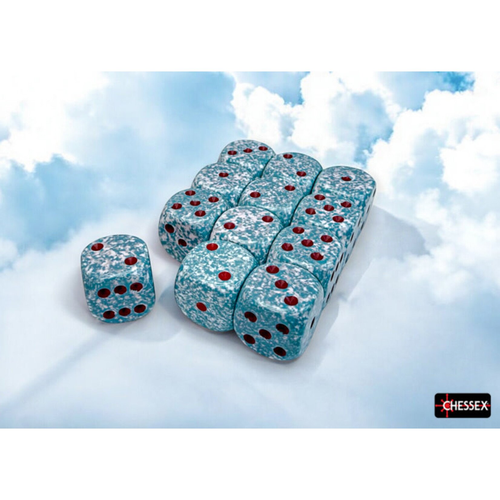 Chessex Speckled Air 16mm d6 Dice Block (12 dice)