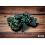 Chessex Scarab Jade/gold Polyhedral 7-Dice Set