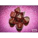 Chessex Glitter Ruby/gold Polyhedral 7-Dice Set