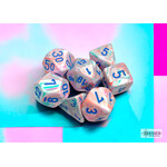 Chessex Festive Pop Art/blue Polyhedral 7-Dice Set